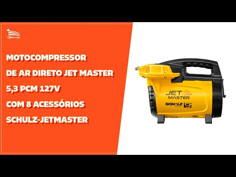 Motocompressor de Ar Direto Jet Master 5,3 PCM 127V com 8 Acessórios - Video
