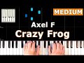 Crazy Frog Axel F Piano Tutorial MEDIUM