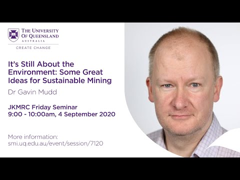 Dr Gavin Mudd - It's Still About the Environment - YouTube