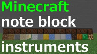Minecraft note block instruments