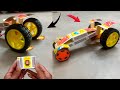 How To Make A Monster Truck At Home Using Match Box Diy Electric Dc Motor Science Project