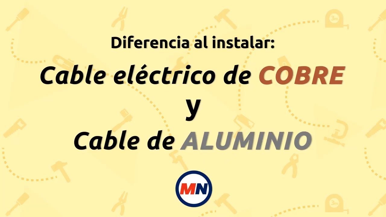 Diferencia al instalar: Cable eléctrico de cobre y cable de aluminio