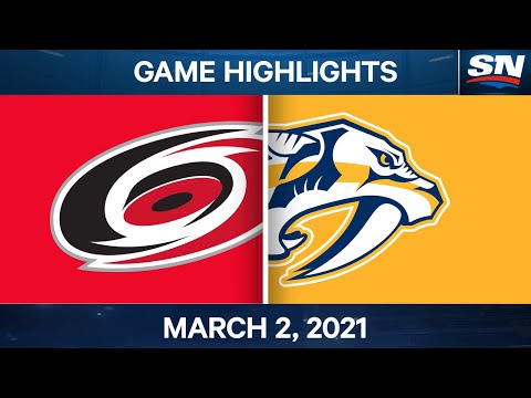 NHL Game Highlights | Hurricanes vs. Predators – March 02, 2021