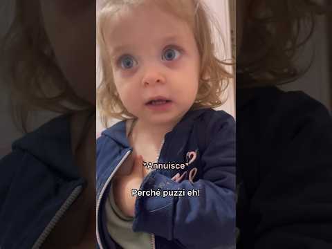 Evelyn stinks, and she knows it! 🤣 Bath time is needed! #parents #family #parentsandchildren