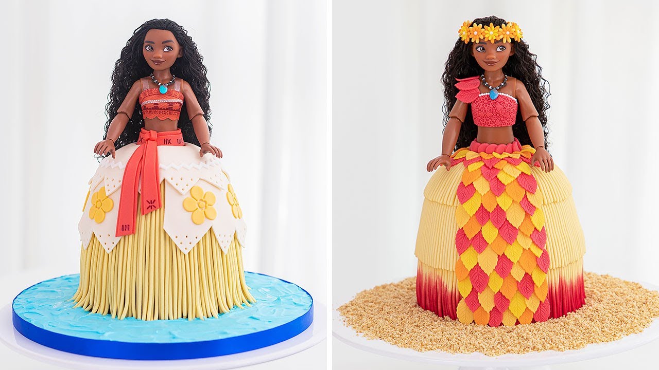DISNEY PRINCESS - MOANA Doll Cake Tutorial - Tan Dulce