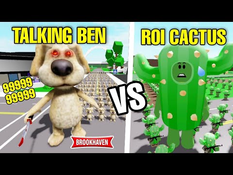 CACTUS ATTAQUE TALKING BEN 999999999999 ! ROBLOX - BROOKHAVEN RP