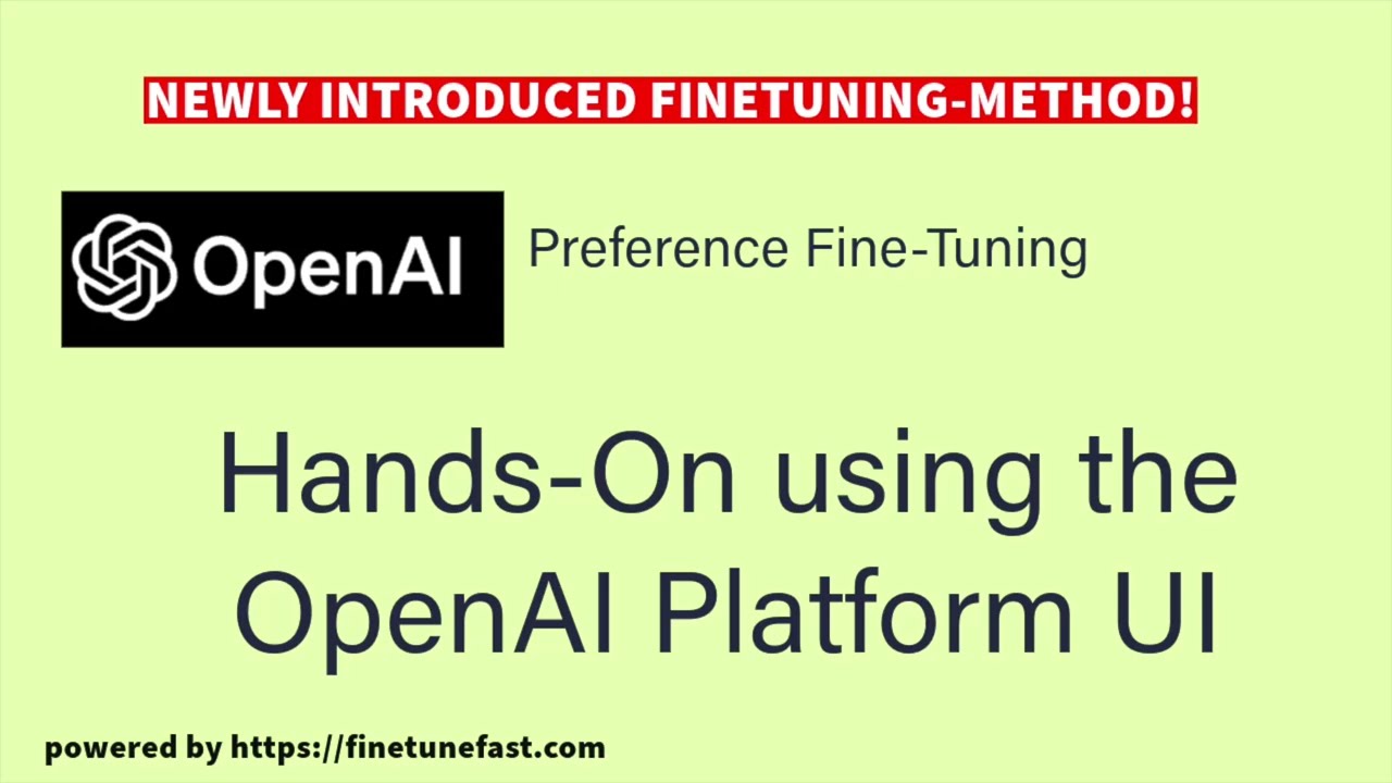Preference Fine-Tuning: A Guide using OpenAI's UI
