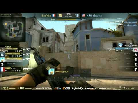 SileNt insane 1v4 QUAD Kill - NRG eSports vs. Team EnVyUs CS:GO Counter Pit League Season 2 Finals