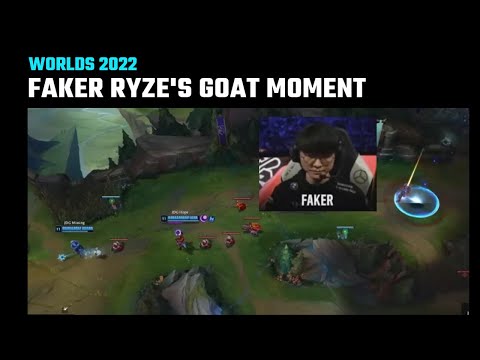 Faker Ryze's GOAT moment | Insane 1 vs 1 and escape | T1 vs JDG | Worlds 2022 Semifinals