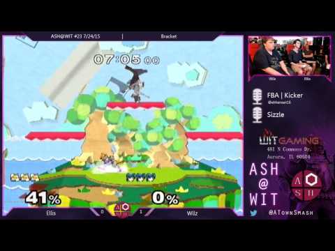 Ellis (Fox) vs. Wilz (Marth) - Melee Bracket ASH@WIT #23 7/24/15
