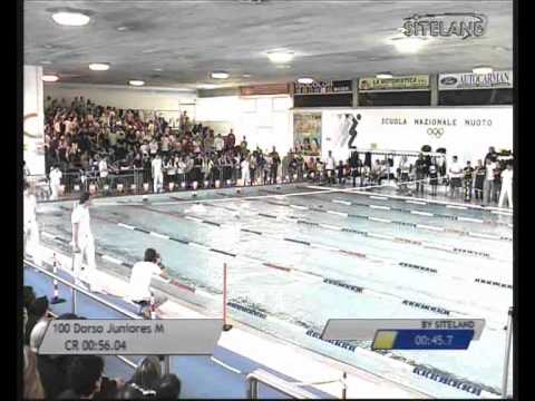 Finale dei 100 Dorso Juniores Maschi - 16 Memorial Chiara Giavi