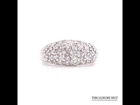 9CT WHITE GOLD 0.50CT DIAMOND CLUSTER RING – SIZE N - THE LUXURY HUT