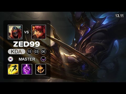 ZED99 Zed vs Annie Mid - KR Challenger - Patch 13.11 Season 13