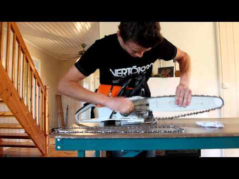 Stihl 460 Marius K. Hanssen kjedebytte =) fitting another chain
