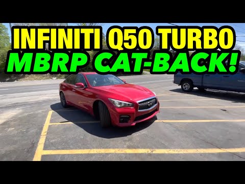 2017 INFINITI Q50 S 3.0L TURBO DUAL EXHAUST w/ MBRP CAT BACK!