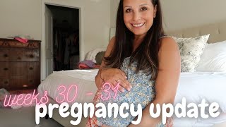 WEEKS 30 - 31 PREGNANCY UPDATE 🎀 | hospital scare & buying all the big baby things!