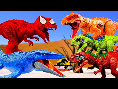 🔥Godzilla 2025, Indominus Rex & Giganotosaurus vs Team Megalodon Rex | Dinosaurs Revolt Battle!🌊