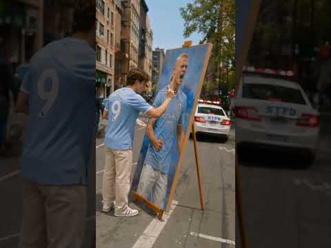 Police Confiscated His Giant Haaland Painting… Then Brought Him to a True Miracle!#haaland #respect