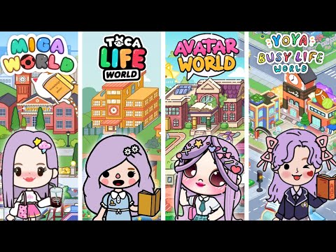 Back To School !! ✏️👀 Toca VS Avatar VS Miga VS Yoya | Toca Life World | Avatar World | Miga World