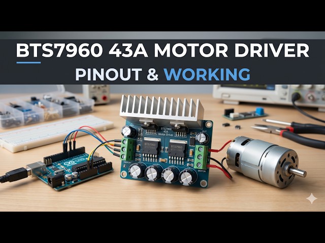 Vídeo relacionado con BTS7960 Módulo de Accionamiento del Motor Binghe 2 Piezas BTS7960 43A High Power Motor Driver Module Controlador de Motor Compatible con Arduino Current Limit