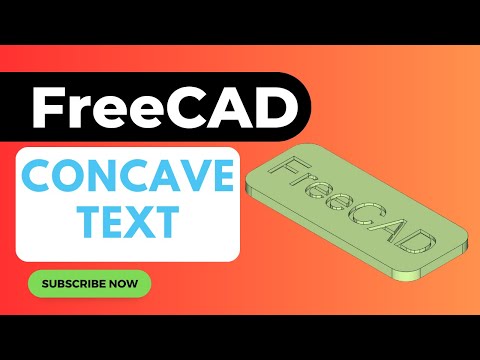 Geometrie in Skizze und konkaven Text auf Volumenkörper umwandeln – FreeCAD-Tutorial