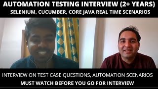 Download the video "Automation Testing Interview Questions| Selenium, Java, Cucumber, TestNG| 02 + Years Of Experience"