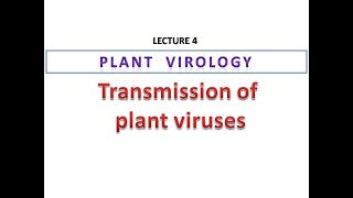 Transmission of plant viruses | Mechanical and vector transmission of plant viruses