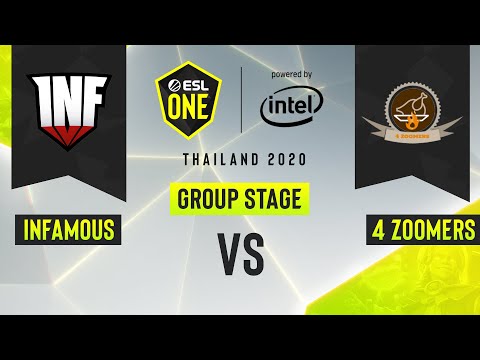 Dota2 - 4 Zoomers vs. Infamous - Game 2 - ESL One Thailand 2020 - Group Stage - AM