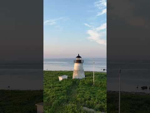Bird Island Lighthouse Sunrise Drone Tour #shorts