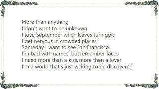 Chely Wright - Unknown Lyrics