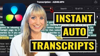 Create INSTANT TRANSCRIPTS FAST in DaVinci Resolve: NEW FEATURE