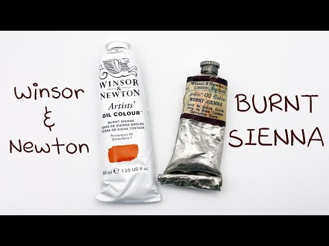 Winsor & Newton Oil Paint: Burnt Sienna, Vintage vs Modern Comparison