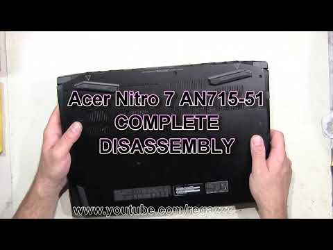 Acer Nitro 7 AN715-51 How To Complete Take Apart Full Disassembly Nothing Left