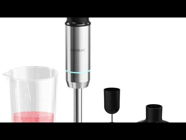 Vídeo relacionado con Cecotec Batidora de Mano Power Neutron 1100MAX Pro. 1100W Potencia Máxima, 4 Cuchillas Recubrimiento de Titanio, Velocidad Ajustable, Función Turbo, Pie XL, Vaso 800ml, Picadora y Varilla Montaclaras