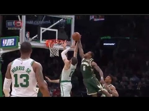 Amazing Block Ever By Eric Bledsoe Boston Celtics - Milwaukee Bucks Game 4 06/05/2019