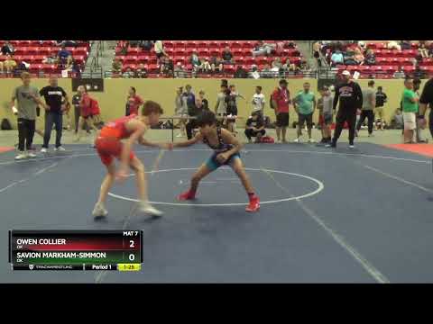 88 Lbs Round 1 - Owen Collier, OK Vs Savion Markham-Simmons, OK 9790