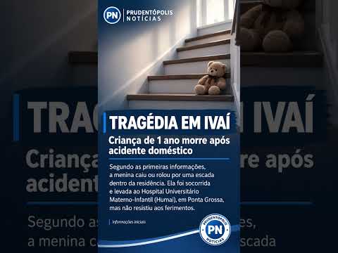 Viram a de 1 ano perde a vida em acidente doméstico em Ivaí Paraná