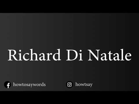 How To Pronounce Richard Di Natale