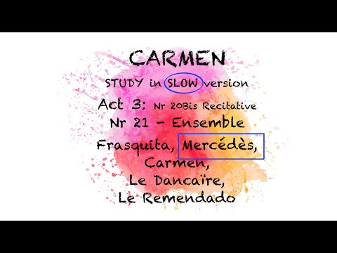 STUDY Carmen: Act3/20bis Recitative & Nr21 Ensemble | MERCEDES HIGHLIGHTED | The Opera Pianist