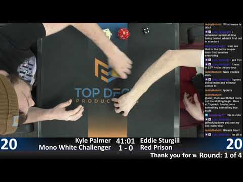 Thursday Night Modern (4/18/19) - Kyle Palmer (Mono-White) vs. Eddie Sturgill (Mono-Red Prison)