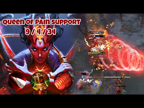 Queen of Pain Support Gameplay | Dota2