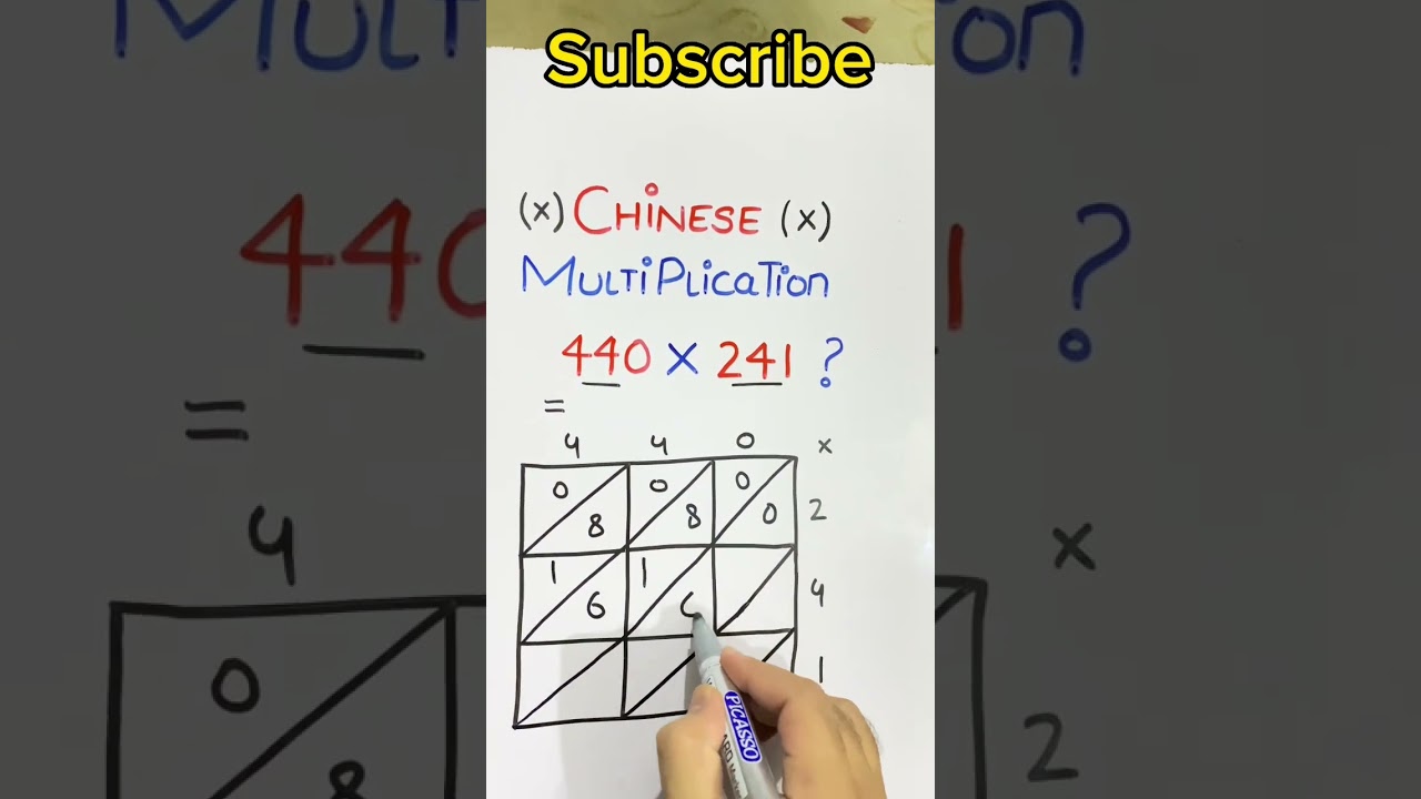 Chinese Multiplication 😍😎 #mathstricks #maths #youtubeshorts #shorts #viral