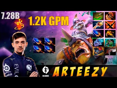 Arteezy Alchemist 1200 GPM HIGHEST ATTACK SPEED COMEBACK | Gameplay Patch 7.28b - FULL MATCH