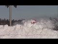 Train plows through heavy snow - YouTube