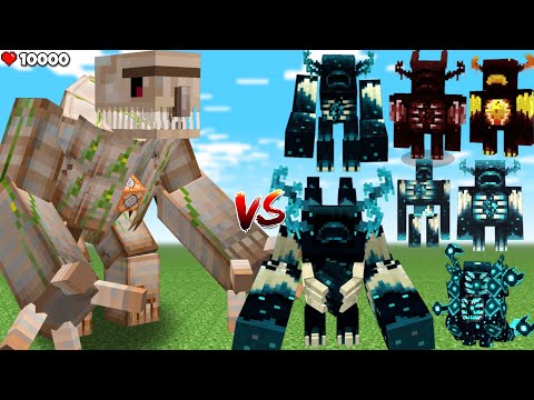 COMMANDED MUTANT IRON GOLEM vs ALL WARDEN!