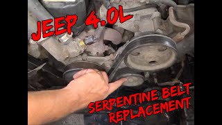 The Midnight Mechanic - Jeep Cherokee XJ Serpentine Belt Replacement!