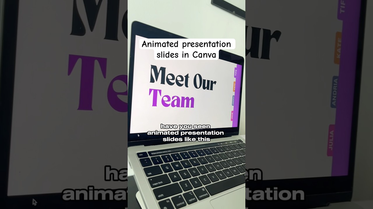 Animated presentation slides in Canva