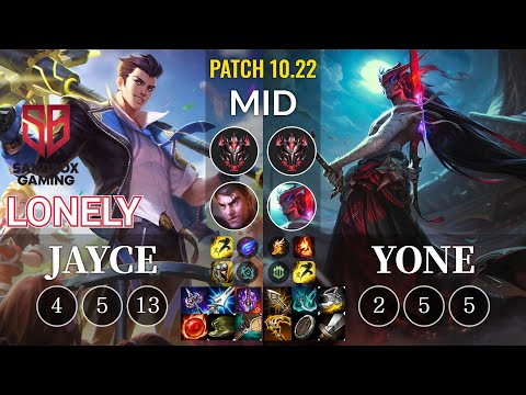 SB Lonely Jayce vs Yone Mid - KR Patch 10.22