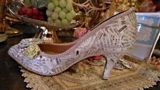 Shoes Make Over Using "NEWSPAPER"