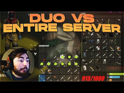 25,000 HOUR + DUO ONLINE RAIDS WHILE FIGHTING ENTIRE SERVER IN RUST!